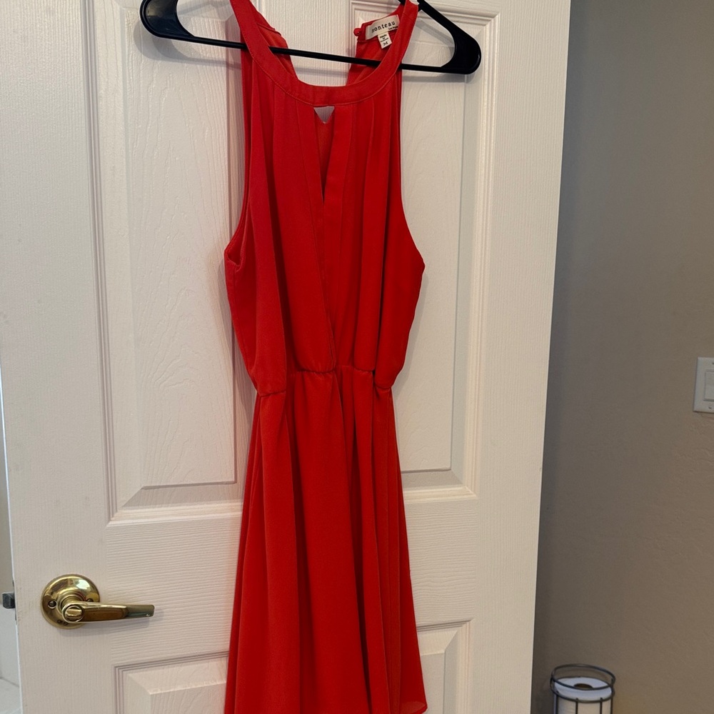 Monteau Vibrant Red Mini Dress